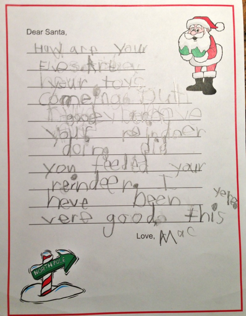 Mac's Letter to Santa...